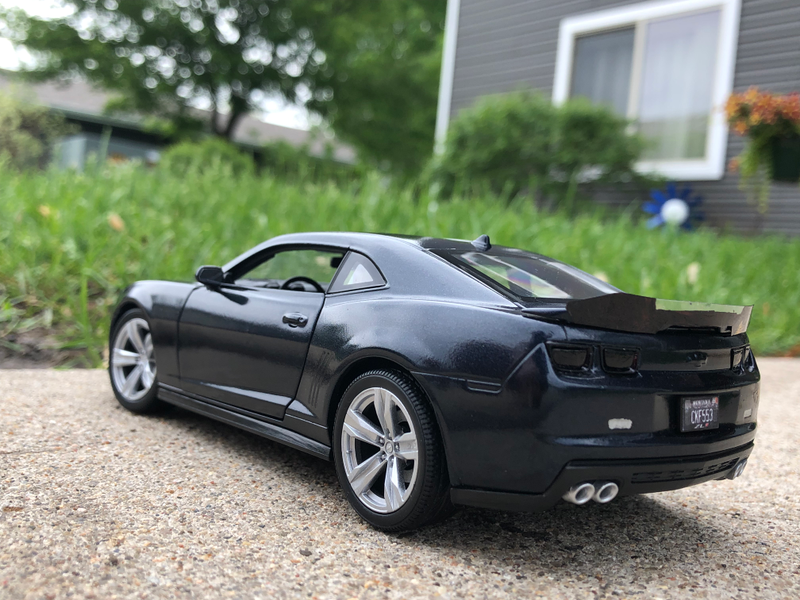 I blacked out the taillamps as on his real ZL1, as well as adding the bolt on spoiler lip.